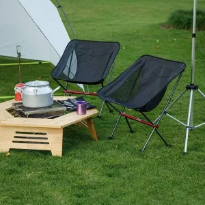 Oxford Cloth Outdoor Camping Picnic Folding Chair Chair Portable Aluminum Alloy Ultra Light Chair Fishing Chair Stool Director Chair Moon Chair Recliner