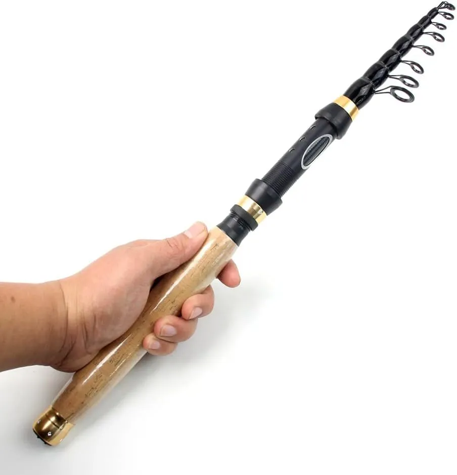 Pack of 1 Short Fishing Rods Lure Spinning Casting Carbon Telescopic Rod Fast Long Shot Trout Lake Fish Rod Multifunction Travel 1.8M - 3M