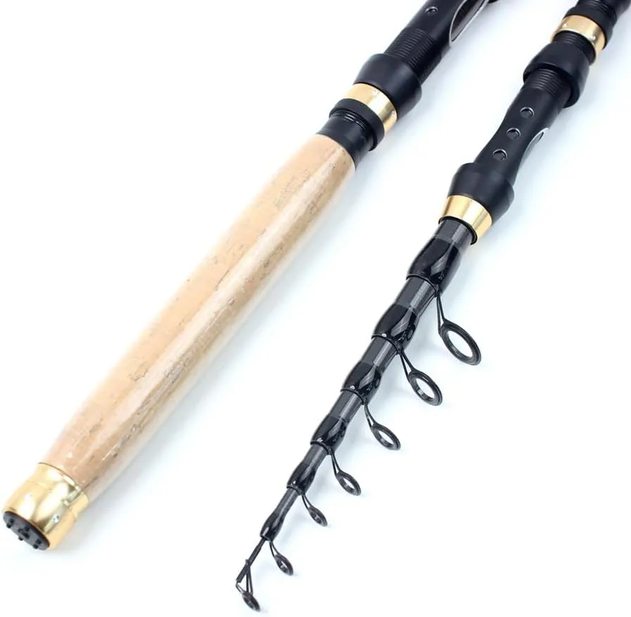 Pack of 1 Short Fishing Rods Lure Spinning Casting Carbon Telescopic Rod Fast Long Shot Trout Lake Fish Rod Multifunction Travel 1.8M - 3M