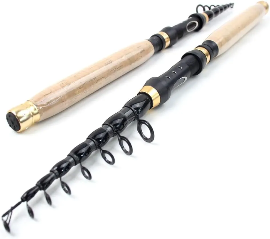 Pack of 1 Short Fishing Rods Lure Spinning Casting Carbon Telescopic Rod Fast Long Shot Trout Lake Fish Rod Multifunction Travel 1.8M - 3M