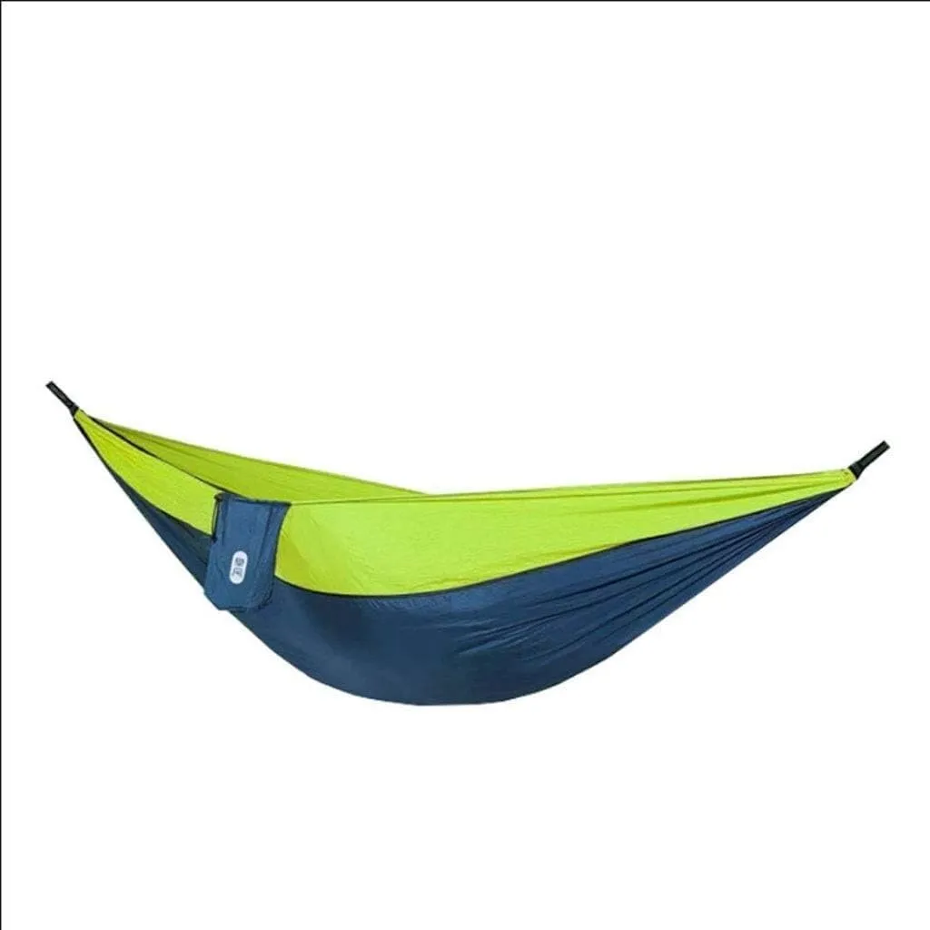 Parachute Lightweight Nylon Portable Hammock Hiking Patio Backpacking Beach Double Camping Hammock, Blue