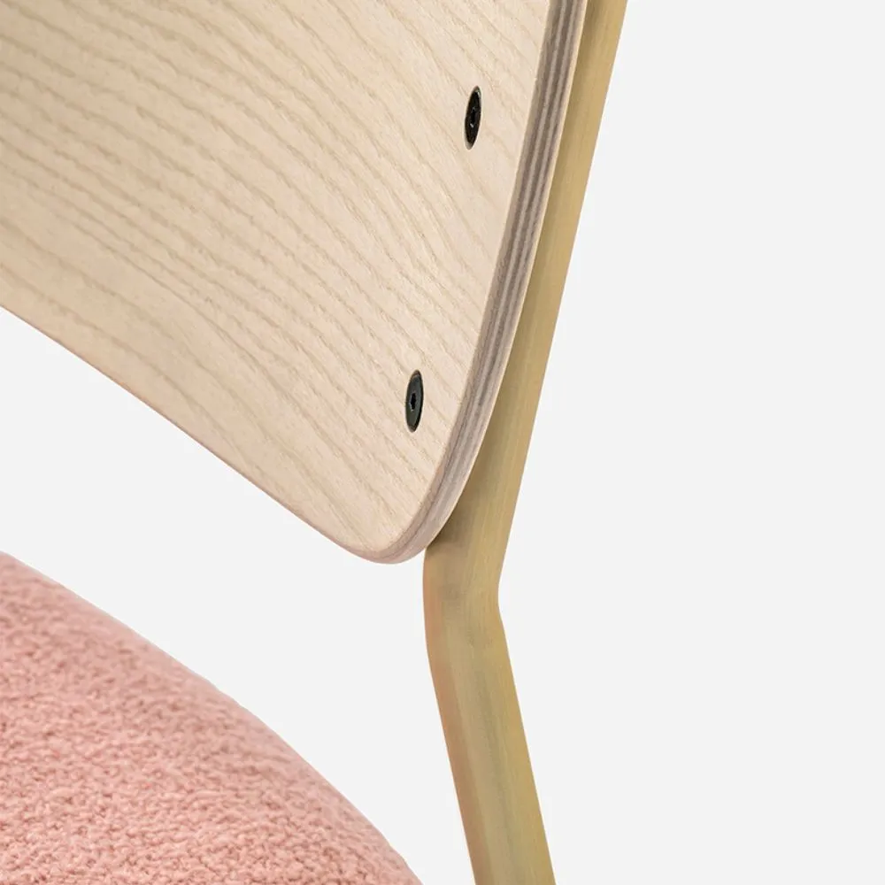 Pedrali Jazz 3720 padded chair with ash backrest