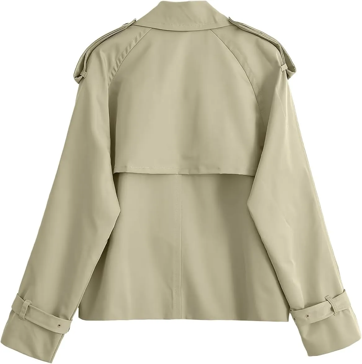 PEHMEA Women's Crop Double Breasted Trench Coat with Pockets, 2025 Spring Casual Trendy Work Office Travel Short Jackets