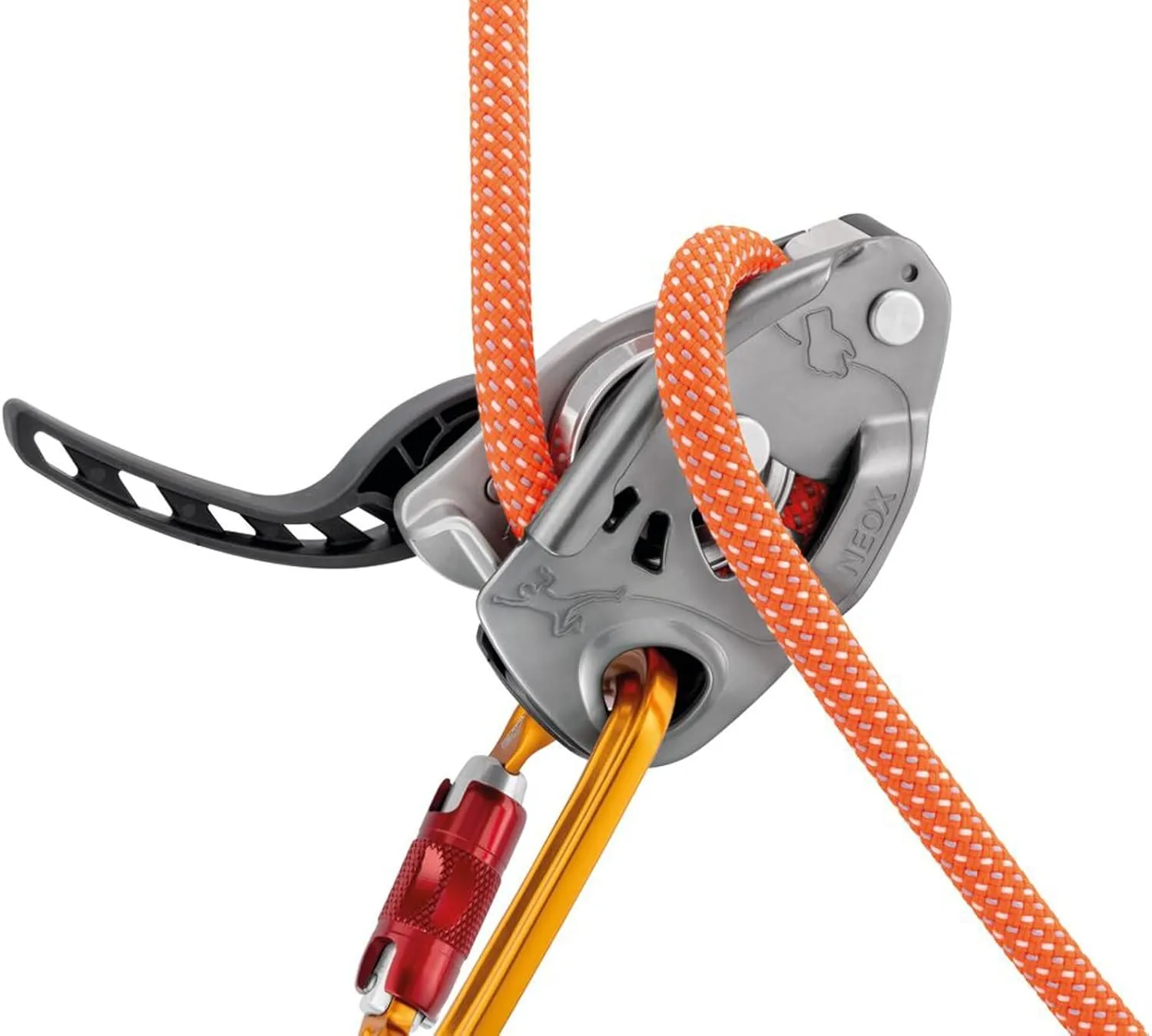 PETZL NEOX Belay Device with cam-Assisted Blocking