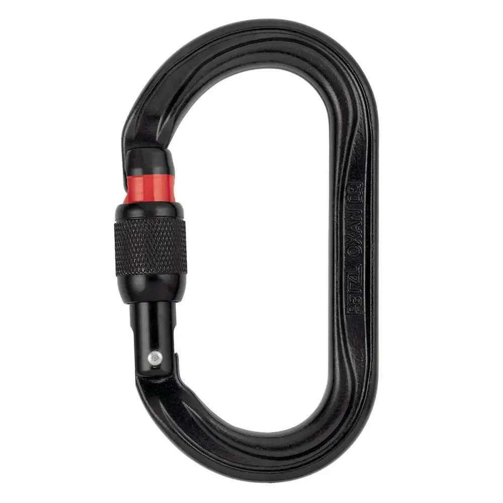 Petzl Oxan Steel Carabiner - Screwgate -BLACK