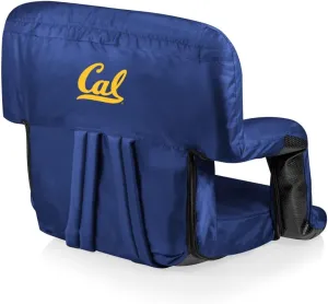 PICNIC TIME NCAA Cal Bears Ventura Reclining Stadium Seat with Back Support - Bleacher Seat - Beach Floor Chair