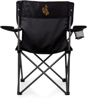 PICNIC TIME NCAA PTZ Camp Chair, Picnic Chair, Beach Chair with Carrying Bag, (Black)