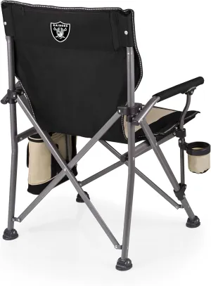 PICNIC TIME NFL Unisex-Adult NFL Outlander Folding Camping Chair with Cooler, Heavy Duty Beach Chair