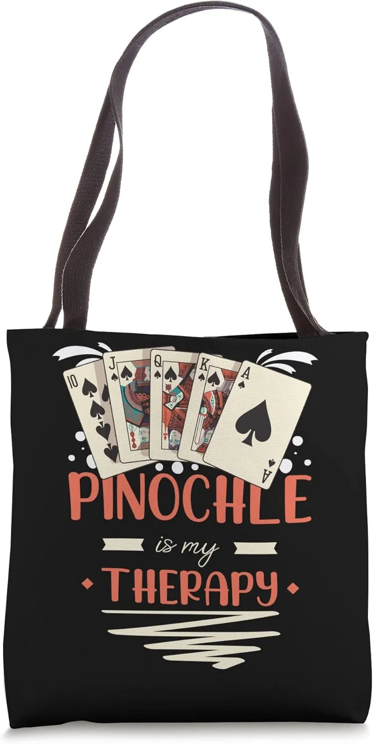 Pinochle Game Rules Cards Double Deck Points Funny Tote Bag