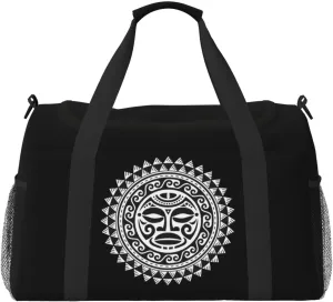 Polynesian Hawaiian Samoan Tribal Travel Duffel Bag Men'S Women'S Item Bag For Travel Gym Weekend Gym Bag