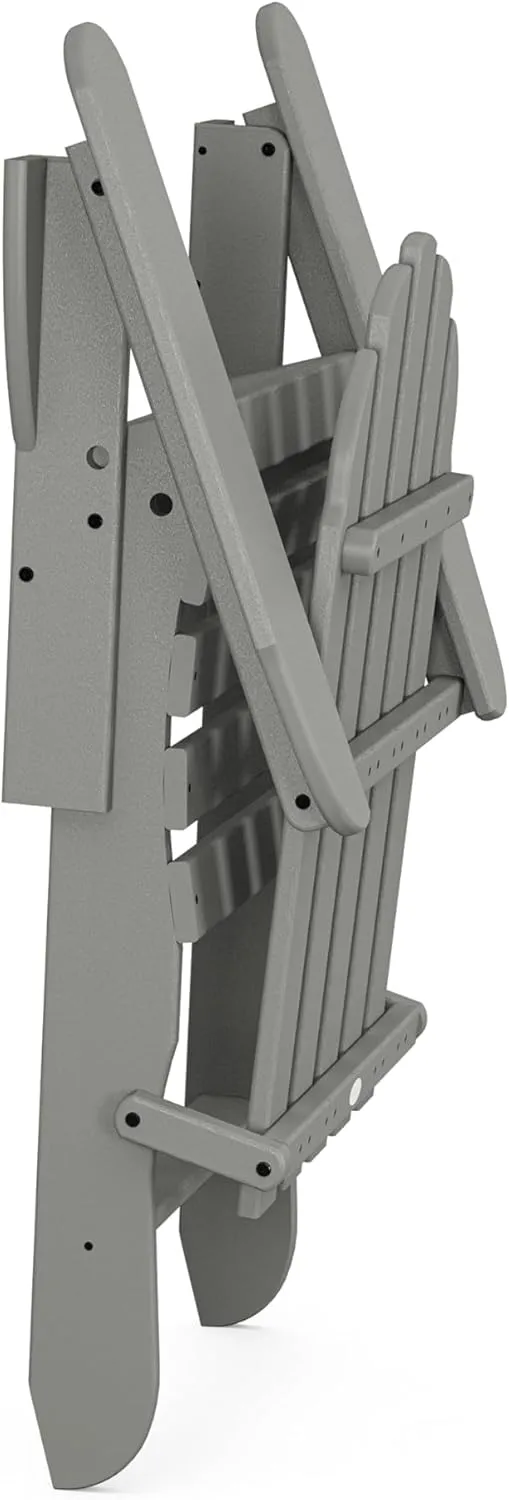 POLYWOOD AD5030GY Classic Folding Adirondack, Slate Grey