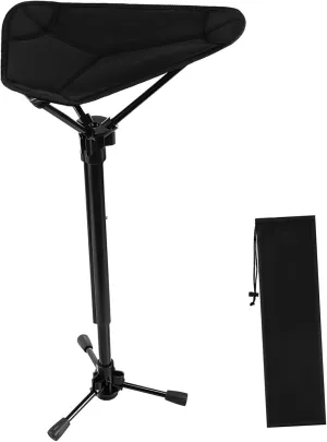 POPETPOP Outdoor Folding Stool Folding Fishing Chair Portable Seat Lightweight Foldable Camping Stool Outdoor Garden Chairs Foldable Seating Aluminum Alloy Black
