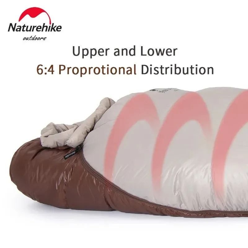 Portable 20D Mummy Outdoor Camping Sleeping Bag - New Winter Hiking Sleeping Bag, 650FP Ultralight Duck Down