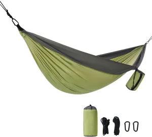Portable Camping Hammock Lightweight Nylon Hammock with Straps Outdoor Hammock Tent Travel Bag & Camping Accessories for Hiking, Garden, and Beach for Beach Picnic Set