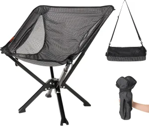 Portable Chair with Carry Bag - Durable and Ultra-Light Folding Chair for Camping - Supports 300 Lbs - Perfect for Outdoor Adventures-3 Year Warranty