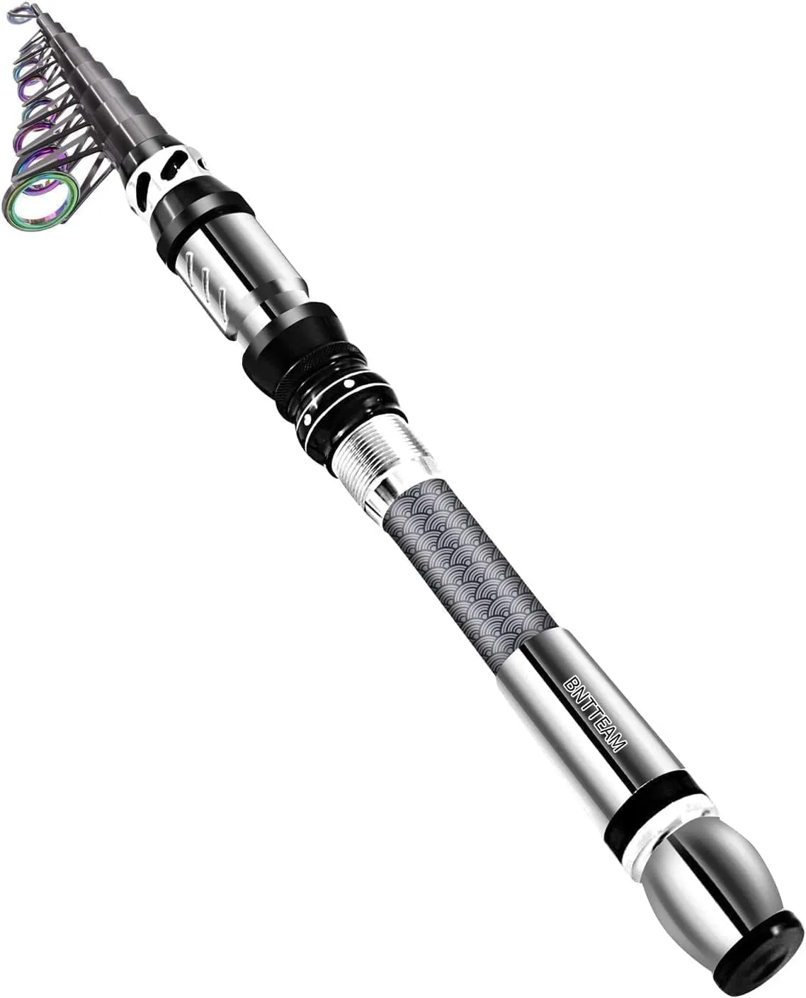 Portable Fishing Spinning Rod and Reel Combo Set Carbon Fiber Fluorescent Rod Tip, with Fishing Lures Line Carrier Bag Kits for Travel Surf 99