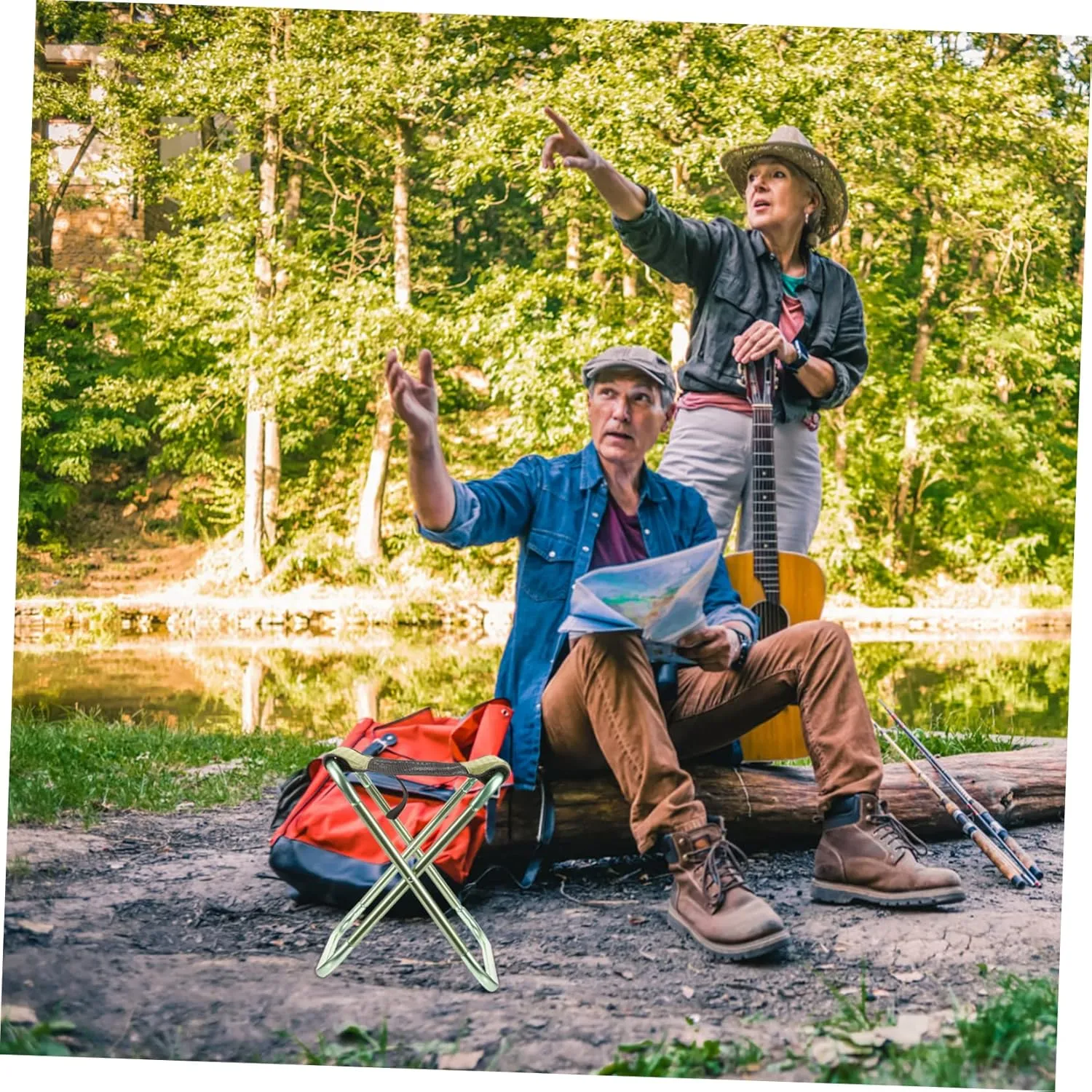 Portable Folding Chair Lightweight Multi-Functional Camping Stool for Outdoor Activities Fishing Gardening Travel Design Enhanced Stability Easy to Carry