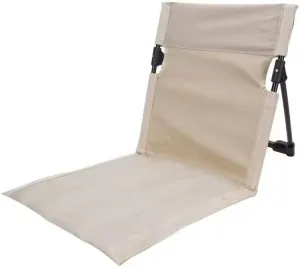 Portable Folding Chair with Backrest, Outdoor Camping Chair for Beach, Garden, Park, Picnic (Beige)