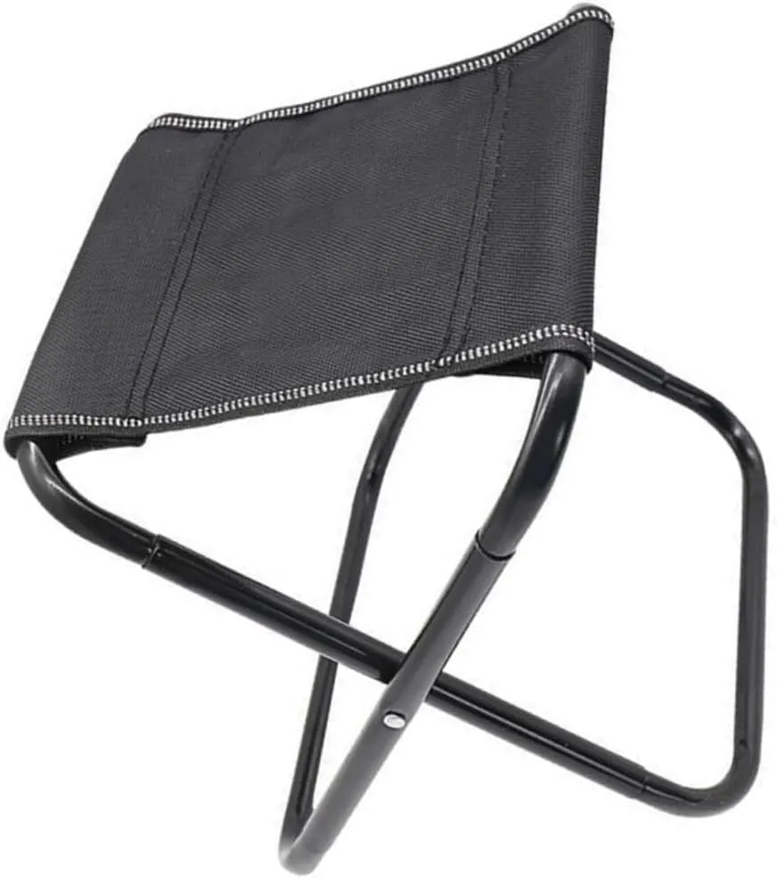 Portable Folding Stool Outdoor Chairs Chairs Fold up Stool Camping Supplies Steel Black