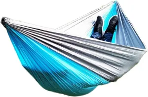 Portable Hammock,Outdoor Double Camping Hammock Lightweight Nylon Parachute for Patio Backyard for Backpacking Beach Swing