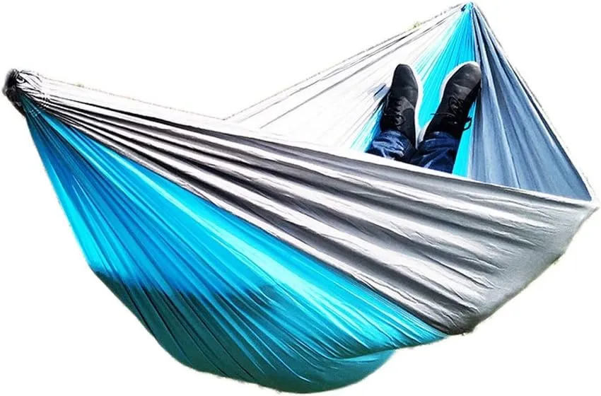 Portable Hammock,Outdoor Double Camping Hammock Lightweight Nylon Parachute for Patio Backyard for Backpacking Beach Swing