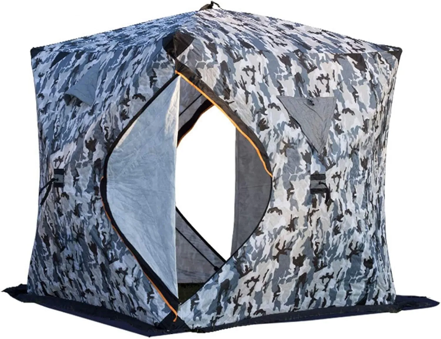 Portable Ice Fishing Shelter 3-4 Person Ice Fishing Tent Insulated Ice Fishing Shelter Thermal Ice Fishing Shanty with Insulated Layer for Winter Fishing (B Type 3~4 Person)