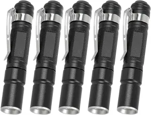 Portable Mini Pen LED Flashlight Waterproof Pen Light Flashlight LED Lantern with Clip for Lighting