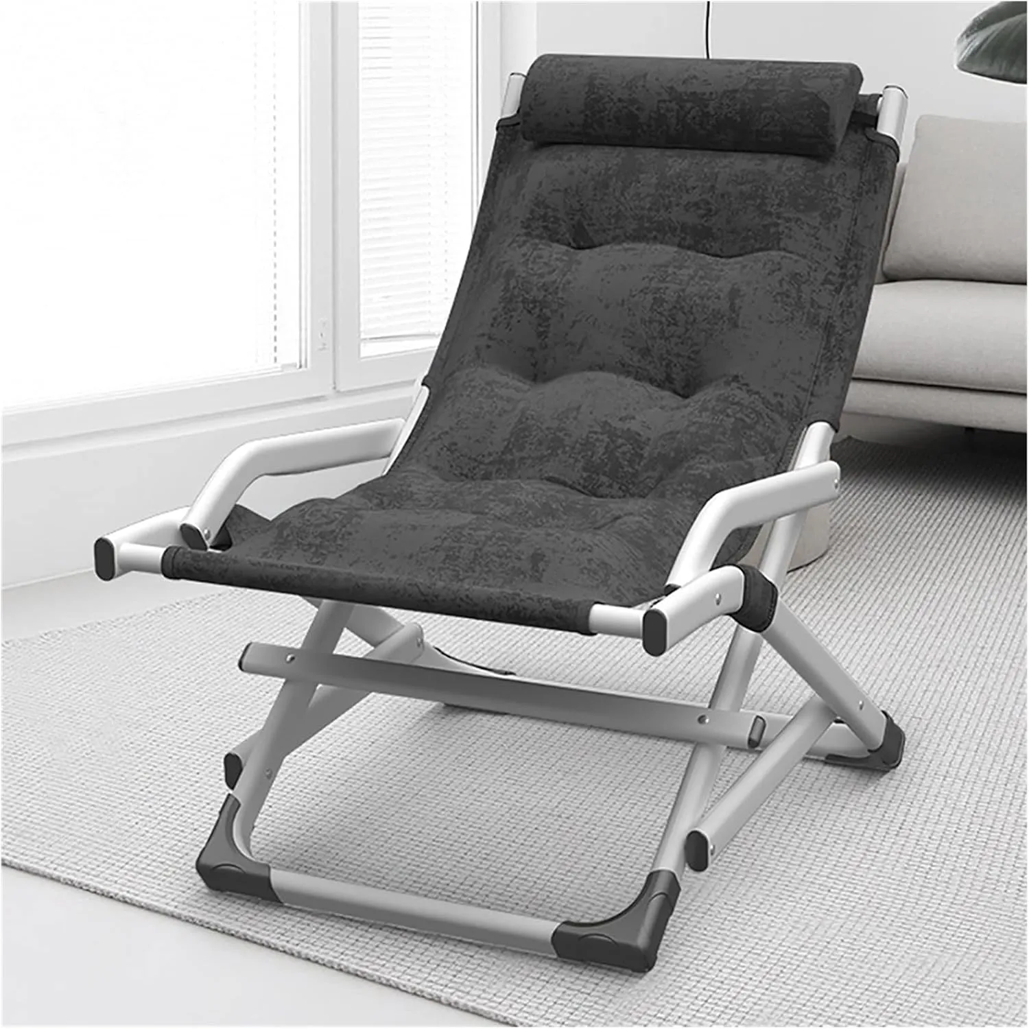 Portable Sling Chair,Folding Camping Chair Patio Relax Garden Pool Beach Lounge Outdoor Reclining, Chair,Patio Folding Recliners