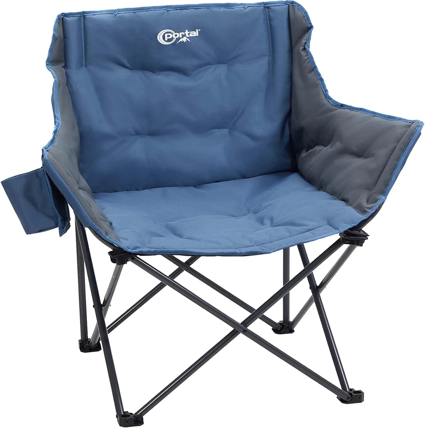 PORTAL 32In Extra Wide Camping Chair for Adults, Oversized Folding Chair with Cup Holder & Carry Bag, Heavy-Duty Outdoor Chair Supports 350 lbs, Portable for Camping, Lawn, Patio