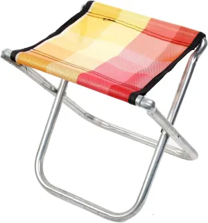 Qtqgoitem Outdoor Fishing Portable Multicolor Mesh Metal Frame Folding Chair (Model: 4df 23f 85d bc7 f5f)