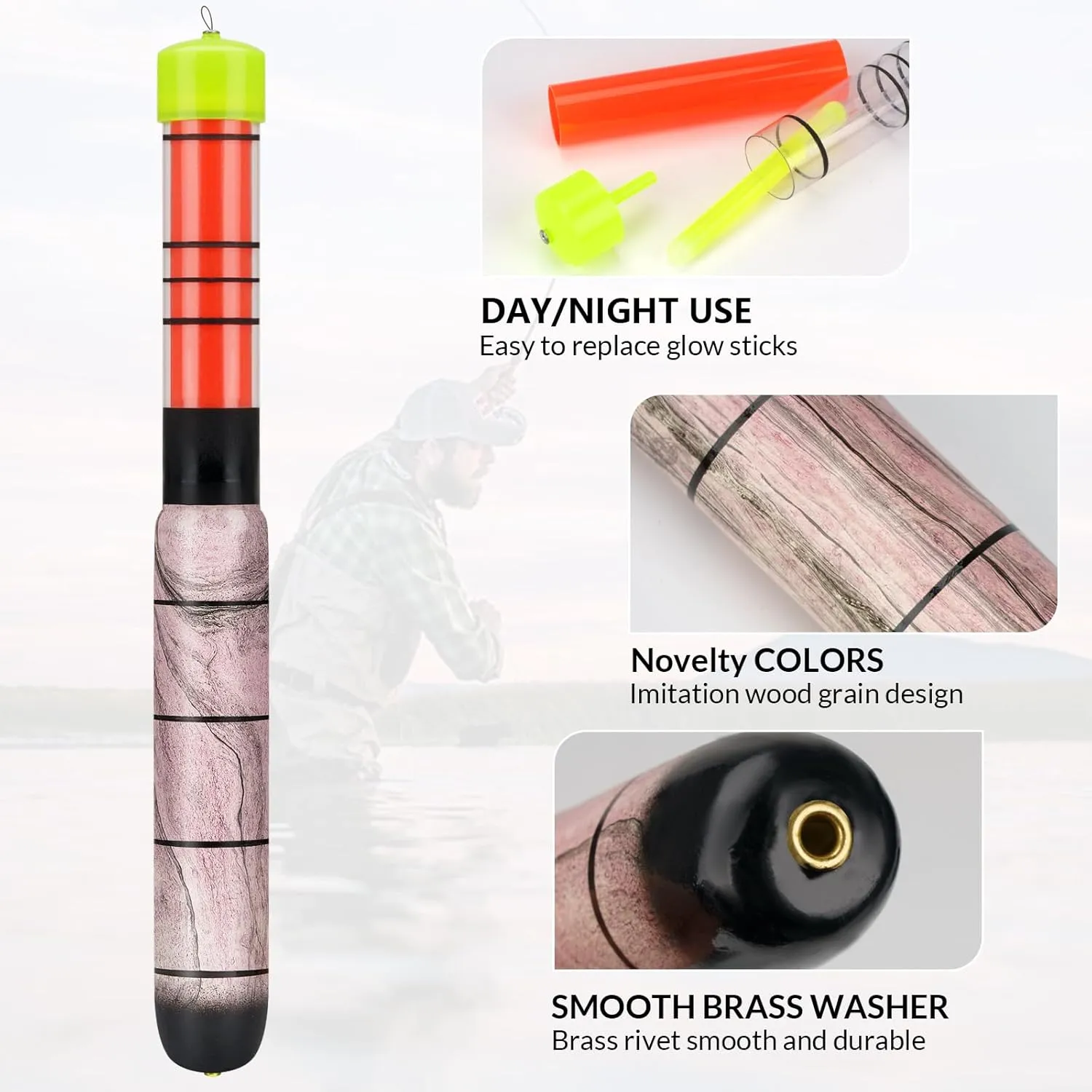 QualyQualy Weighted Fishing Bobbers Floats for Catfish, Ultimate Long Casting Fishing Floats Glow in Dark Bobber for Fishing Freshwater Saltwater
