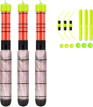 QualyQualy Weighted Fishing Bobbers Floats for Catfish, Ultimate Long Casting Fishing Floats Glow in Dark Bobber for Fishing Freshwater Saltwater