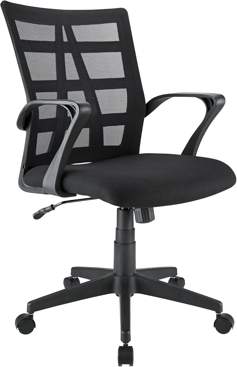 Realspace® Jaxby Mesh/Fabric Mid-Back Task Office Chair, Black, BIFMA Compliant