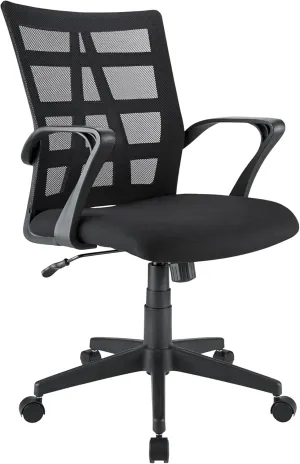 Realspace® Jaxby Mesh/Fabric Mid-Back Task Office Chair, Black, BIFMA Compliant