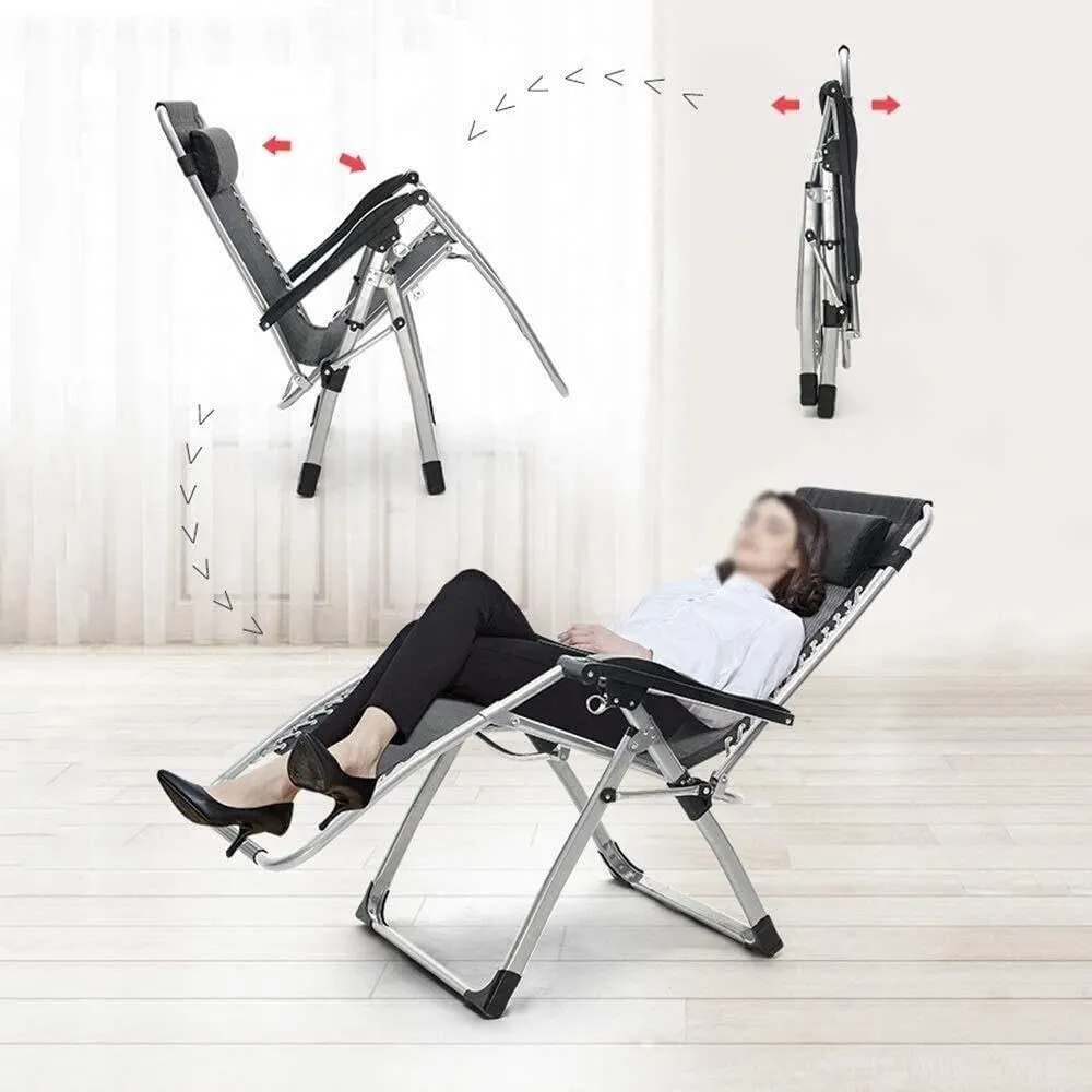 Recliner Chair, Folding Deck Chair, Portable Folding Recliner, for Outdoor Travel, Beach Camping, Garden Deck