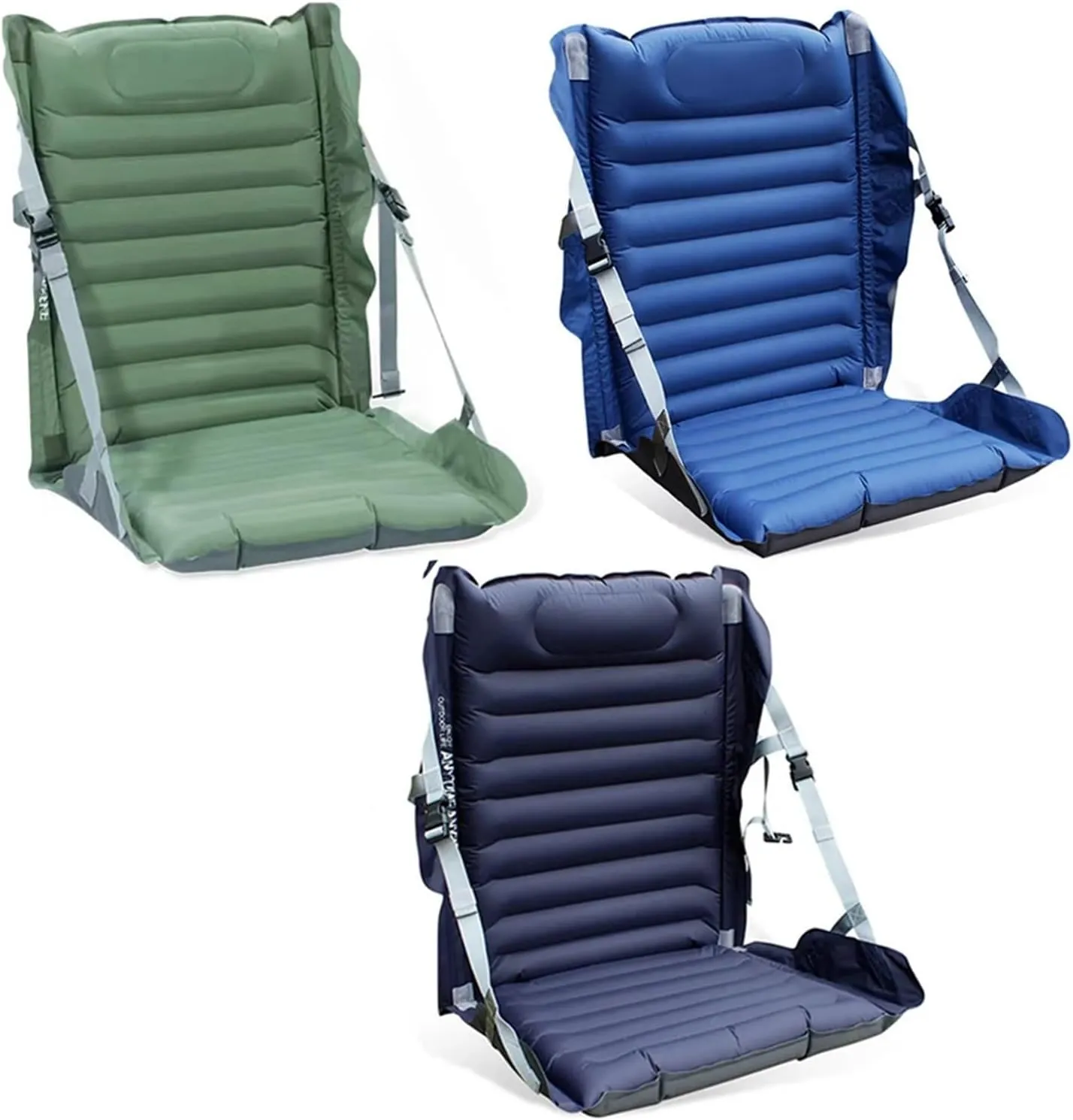 Recliner Portable Inflatable Camping Folding Cushion Leisure Chairs Outdoor Folding Chair Adjustable Fishing Picnic BBQ Beach Portable (Color : Red)