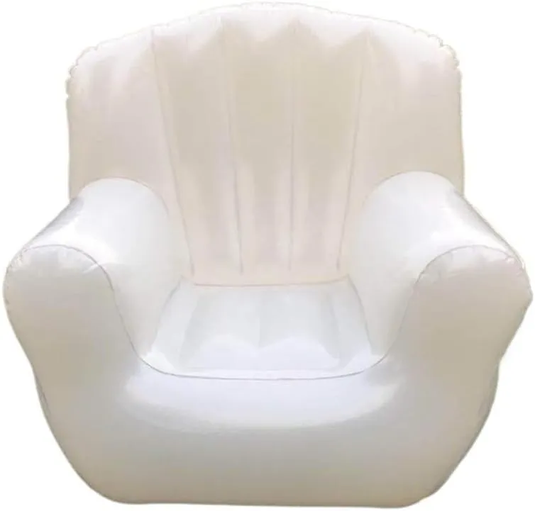 Recliner Single Inflatable Sofa Outdoor Camping Transparent Sofa Adult Double Thickened Leisure Portable Folding Air Chair Portable (Color : 102X102X74CM-04)