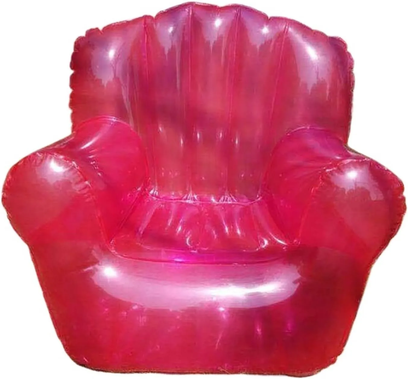 Recliner Single Inflatable Sofa Outdoor Camping Transparent Sofa Adult Double Thickened Leisure Portable Folding Air Chair Portable (Color : 102X102X74CM-04)