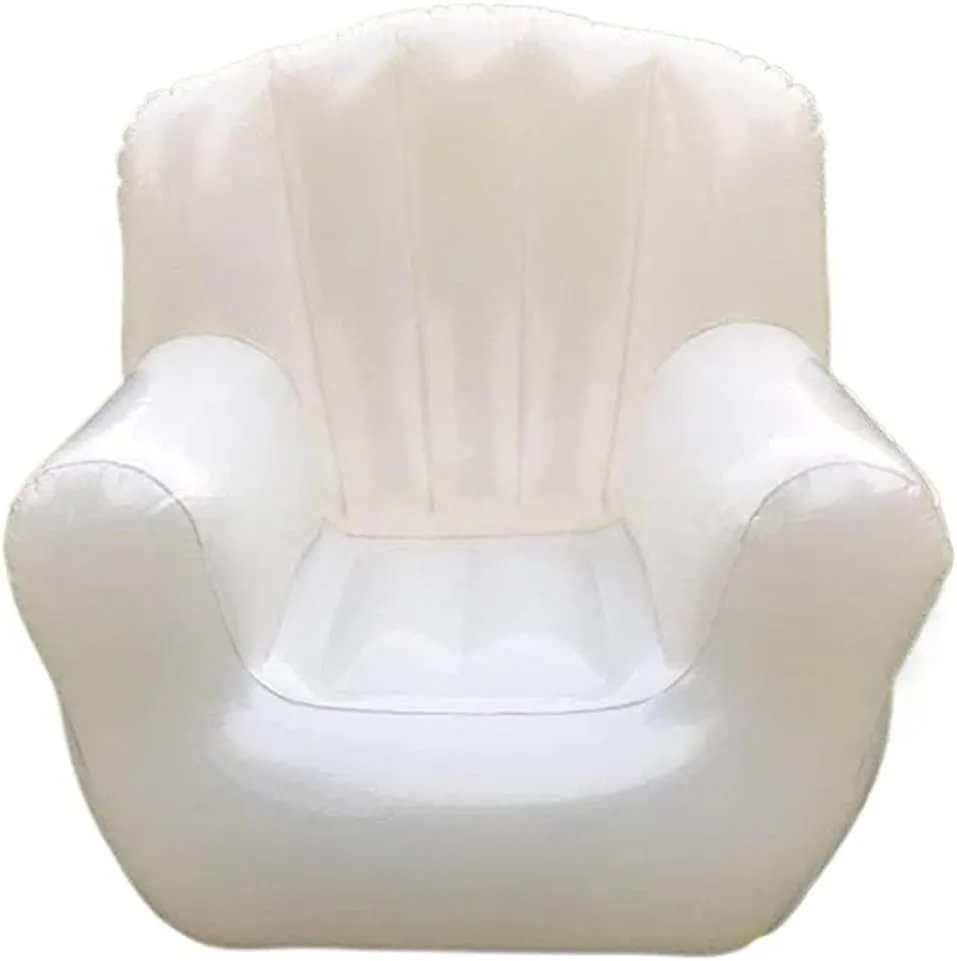 Recliner Single Inflatable Sofa Outdoor Camping Transparent Sofa Adult Double Thickened Leisure Portable Folding Air Chair Portable (Color : 102X102X74CM-04)