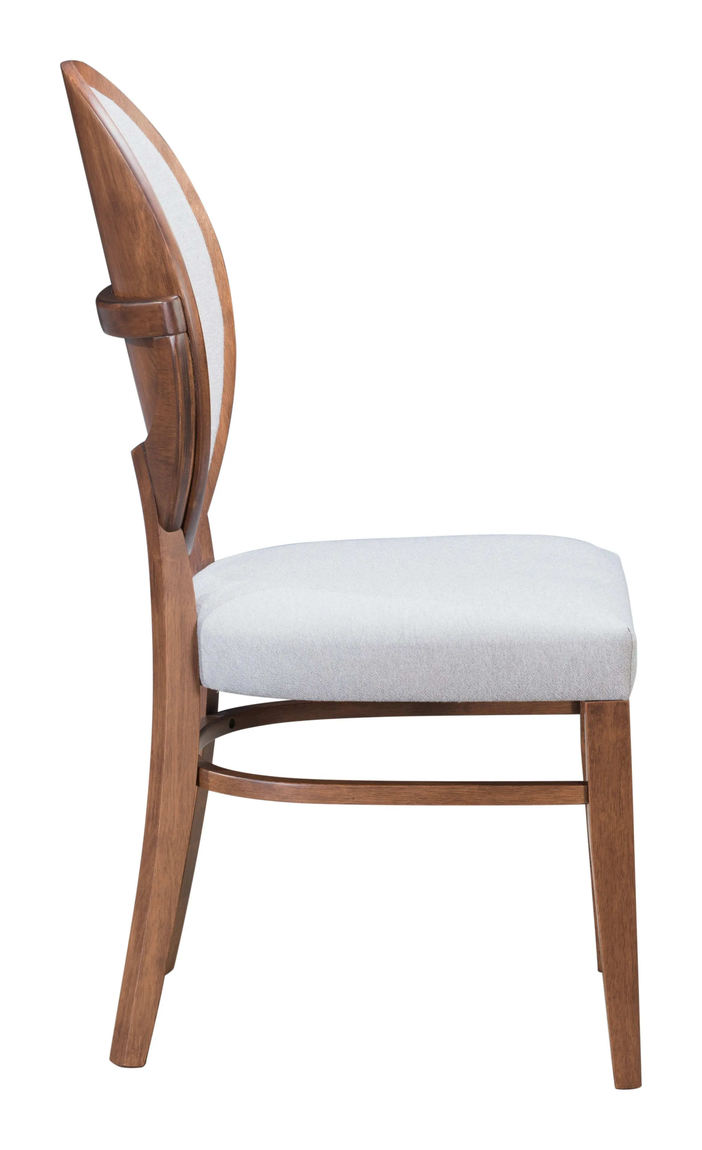 Regents Dining Chair  Walnut & Light Gray