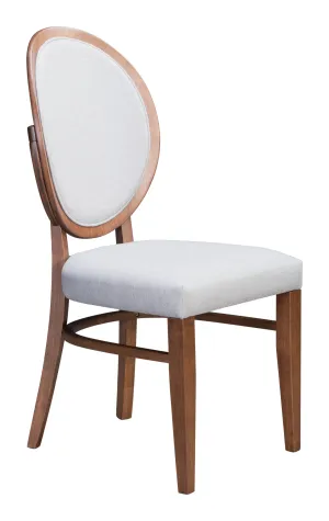 Regents Dining Chair  Walnut & Light Gray