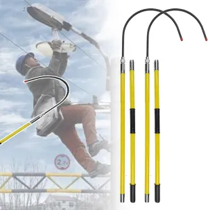 Rescue Hook Lifeguard Rod Insulated Body Rescue Hook, 3 5 6 10 Ft Long Lightweight Anti Electric Shock Rescue Pole for New Energy Vehicle Repairs, 10KV 35KV 110KV 220KV High Voltage Electrical Lifegua