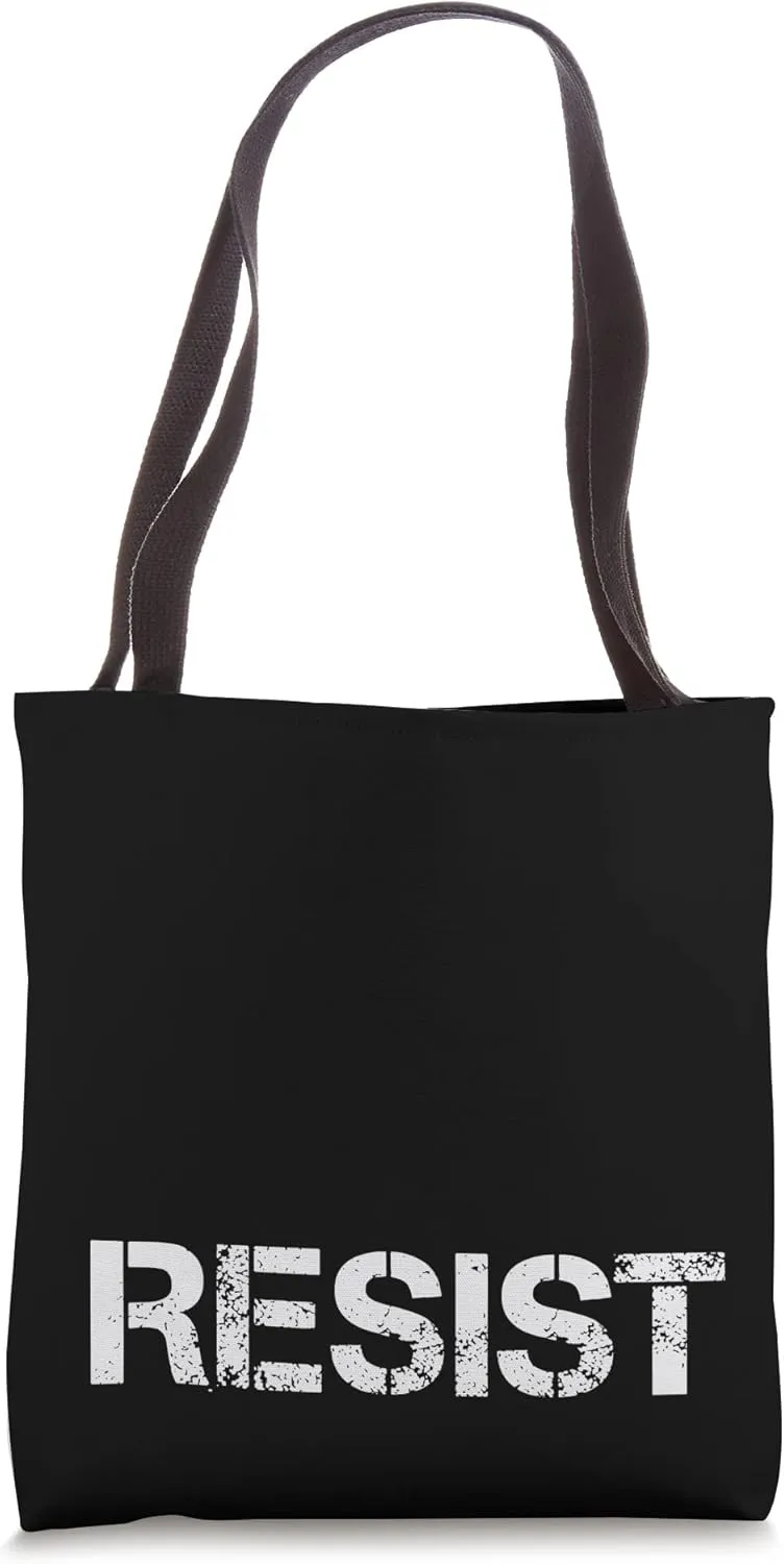Resist Word Tote Bag