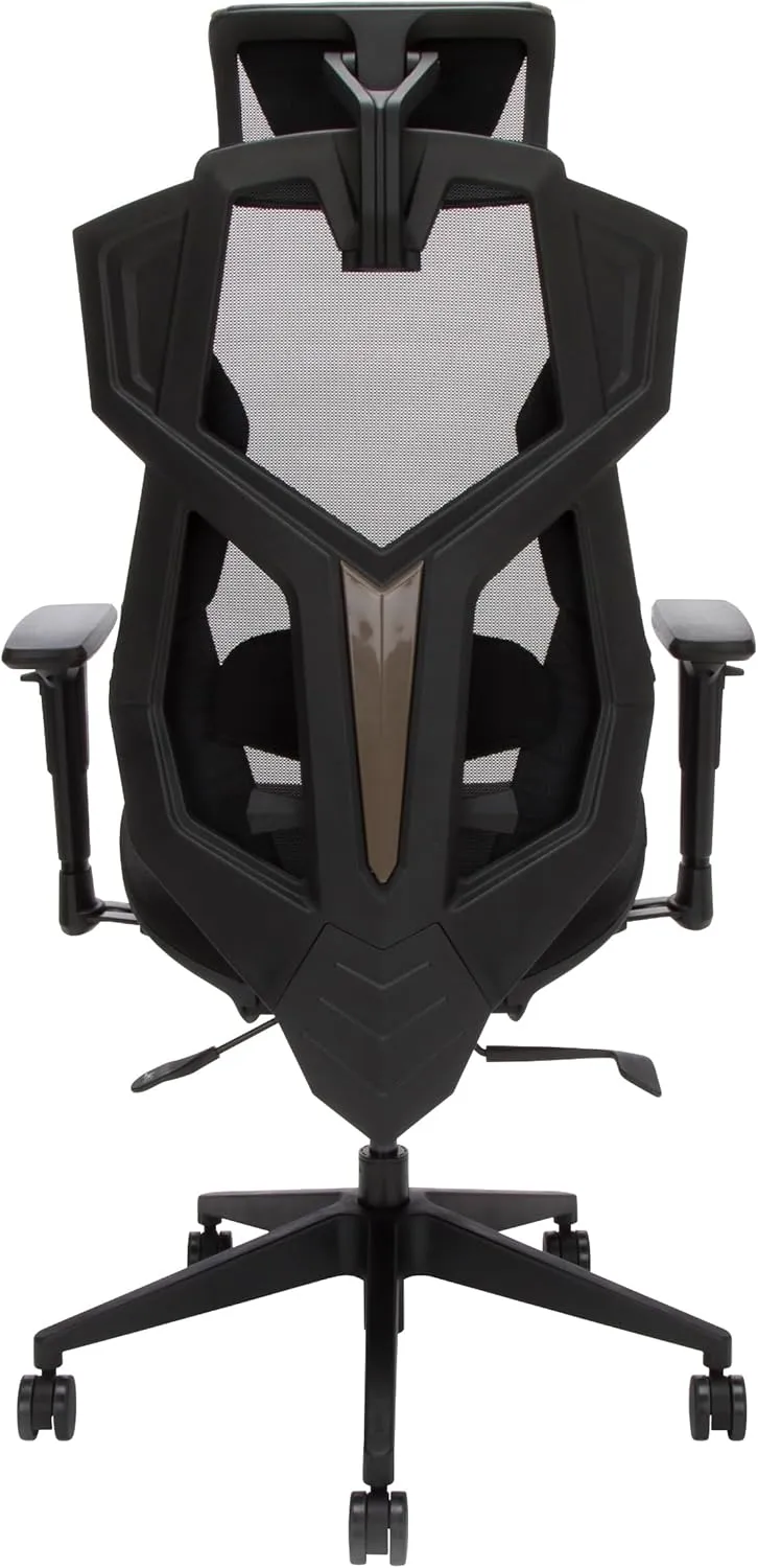 RESPAWN FLEXX Mesh Gaming Chair with Lumbar Support, Ergonomic Gaming Chair with Recline/Tilt Tension Controls, Adjustable Arms, 300lb Max Weight with Wheels for Computer/Desk/Office - Brown