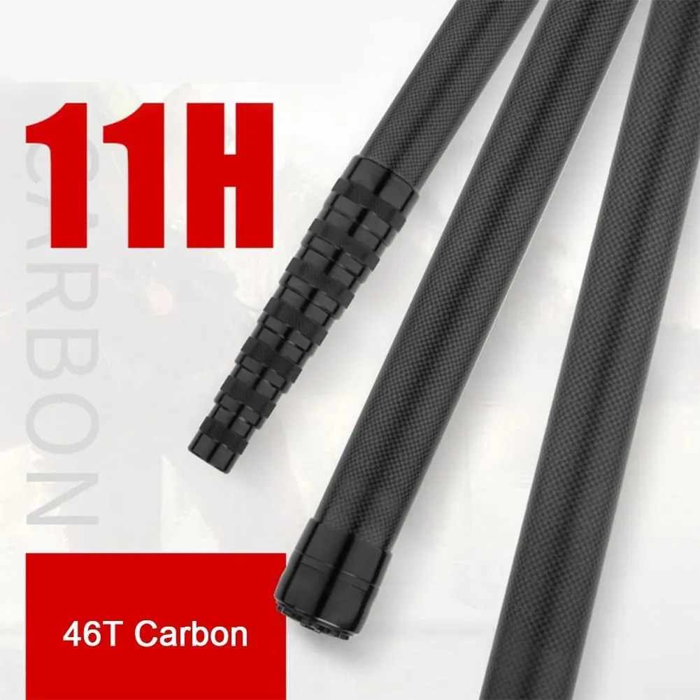 Retractable Carbon Fiber Fishing Landing Net Rods, 46T Carbon Fiber Telescoping Fishing Landing Net Rod Fish Handle Collapsible Pole, 1.3-3.0m Retractable for Big Fish Catch