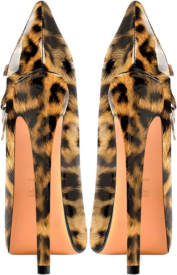 richealnini Mary Jane Pumps for Women Sexy Stiletto Heel Platform Ankle Buckle Strappy High Heels