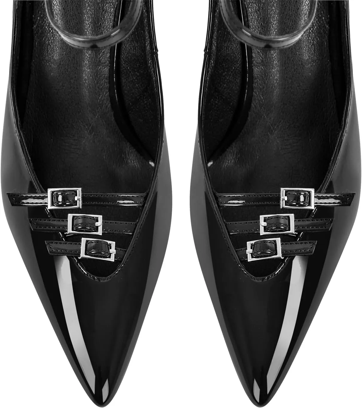 richealnini Mary Jane Shoes for Women Sexy Pointed Toe Stiletto High Heels Pumps Wedding Dress
