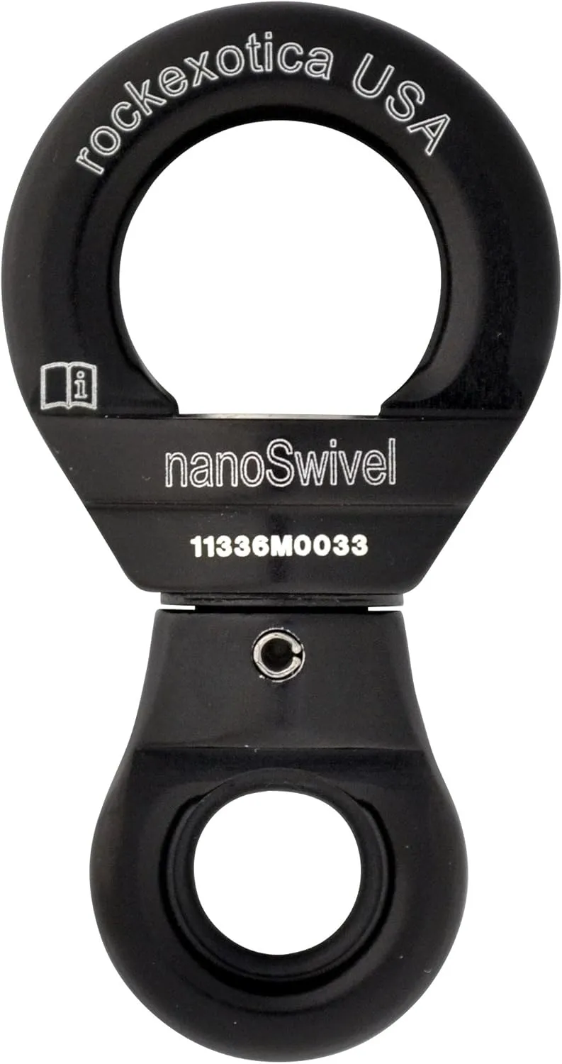 Rock Exotica NanoSwivel – Ultra-Lightweight CE-Certified Compact Swivel for Climbing and Rigging Systems – Made in The USA