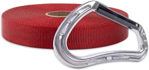 Rock-N-Rescue Premium 25-Foot Tubular Nylon Webbing - Professional Grade Climbing & Rescue Equipment, High-Strength Utility Strap with Locking Carabiner, Safety Gear for Firefighters & Climbers