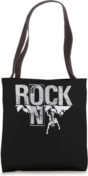 Rock On | Bouldering Rock Climbing | Boulder Climber Tote Bag